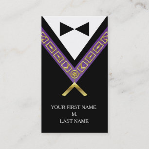 Cartes de visite Freemason - Masonic Purple & Gold