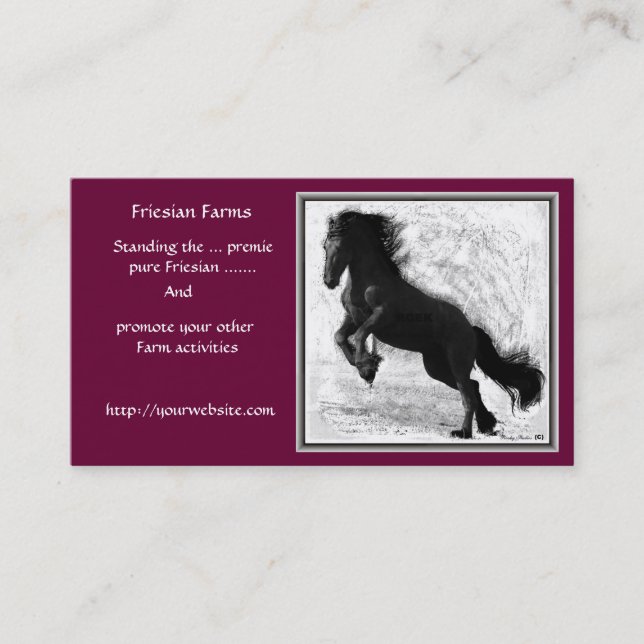 Cartes de visite frisons de ferme (Devant)