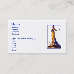 Cartes de visite gamma de sororité de Rho de sigm