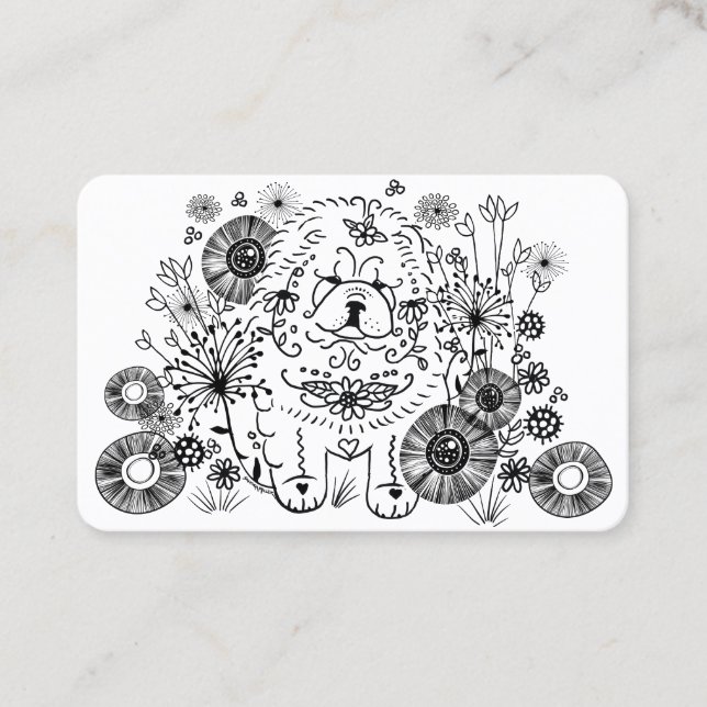 cartes de visite GARDEN DOODLE Chow - PERSONNALISE (Devant)