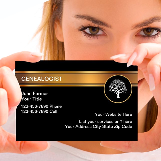 Cartes de visite généalogiques classiques (Créateur téléchargé)