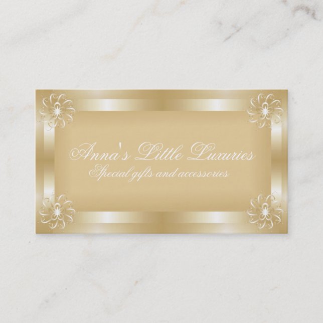 Cartes de visite Gold Frame de luxe (Devant)