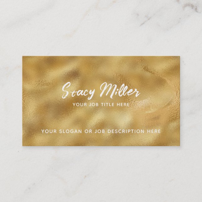 Cartes de visite Gold personnalisables (Devant)