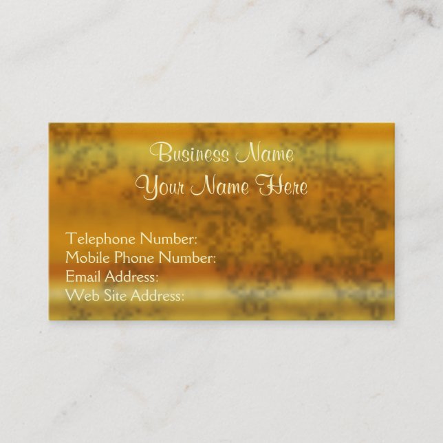 Cartes de visite Golden Metallic-Effet III (Devant)