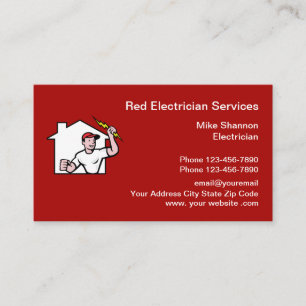 Cartes de visite graphiques avec logo d'électricie