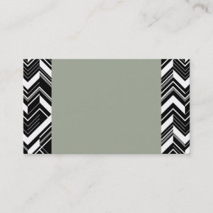 Cartes de visite Green/Grey Chevron