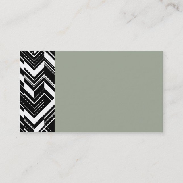 Cartes de visite Green/Grey Chevron (Devant)