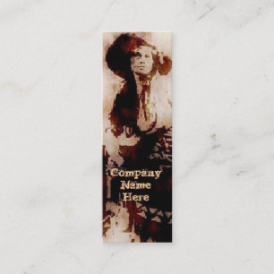 Cartes de visite grunges de signet de cow-girl