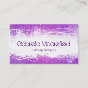 Cartes de visite grunges de thérapie de massage