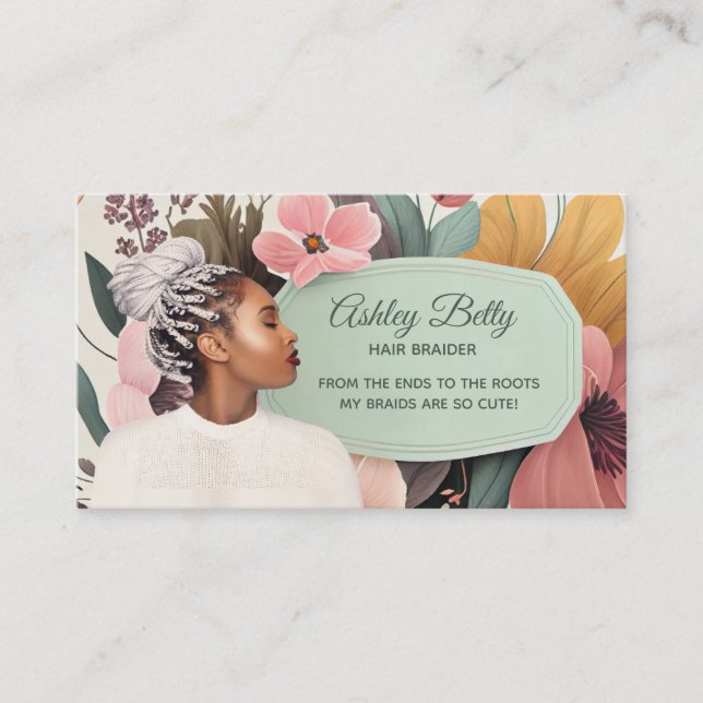 Cartes de visite Hair Braider (Devant)