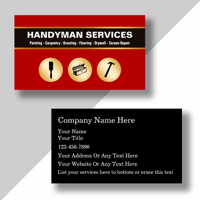 Cartes de visite Handyman (Créateur téléchargé)