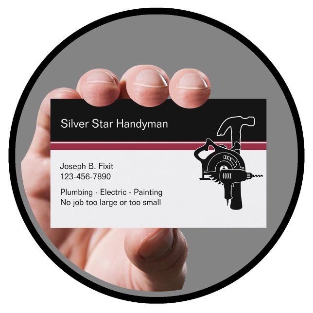 Cartes de visite Handyman professionnels (Créateur téléchargé)