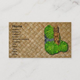Cartes de visite hawaïens de Tiki Lauhala