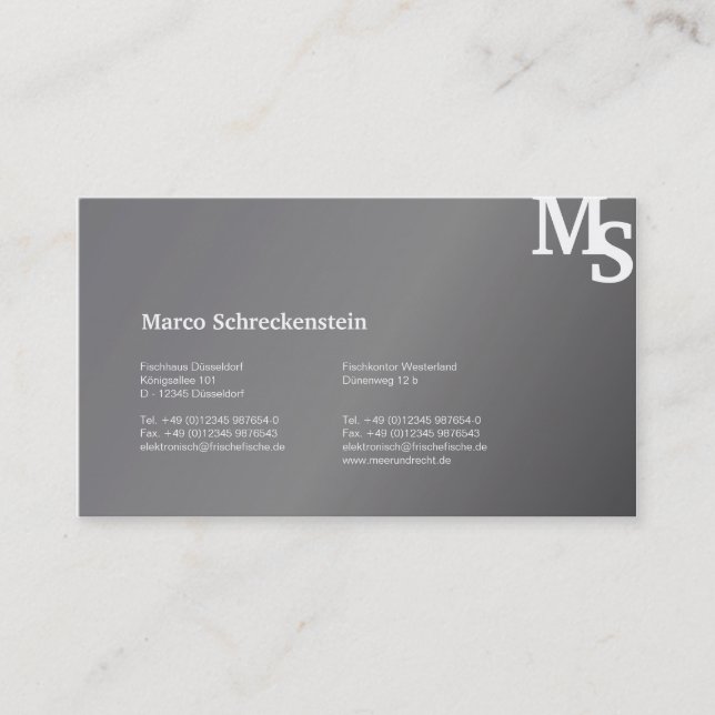 Cartes de visite homard (Devant)