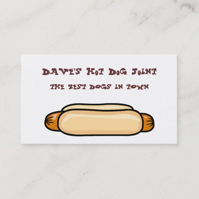 Cartes de visite Hot Dog (Devant)