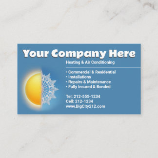 Cartes de visite HVAC PERSONNALISABLES