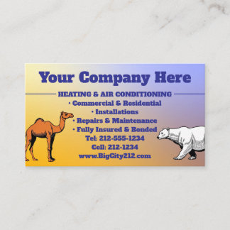 Cartes de visite HVAC PERSONNALISABLES