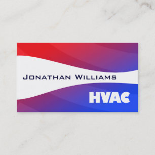 Cartes de visite HVAC professionnels modernes