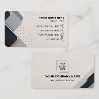 Cartes de Visite Identité de Marque Numérique Mode