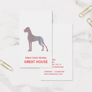 Cartes de visite Illustration Dogue Allemand Paste