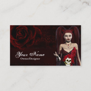 Cartes de visite Imaginaires - Femme gothique fonc