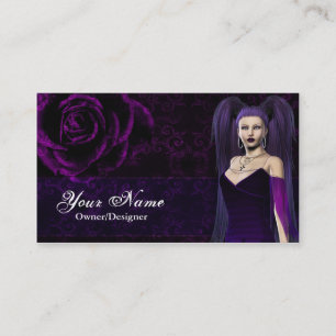 Cartes de visite Imaginaires - Femme gothique fonc
