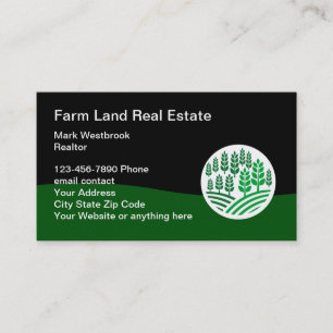 Cartes de visite immobiliers des terres agricoles