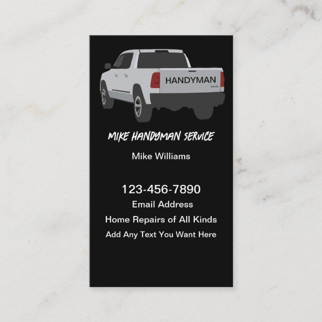 Cartes de visite indépendants de Handyman Services (Devant)