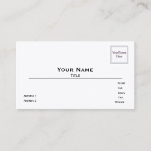 Cartes de visite indestructibles de photo