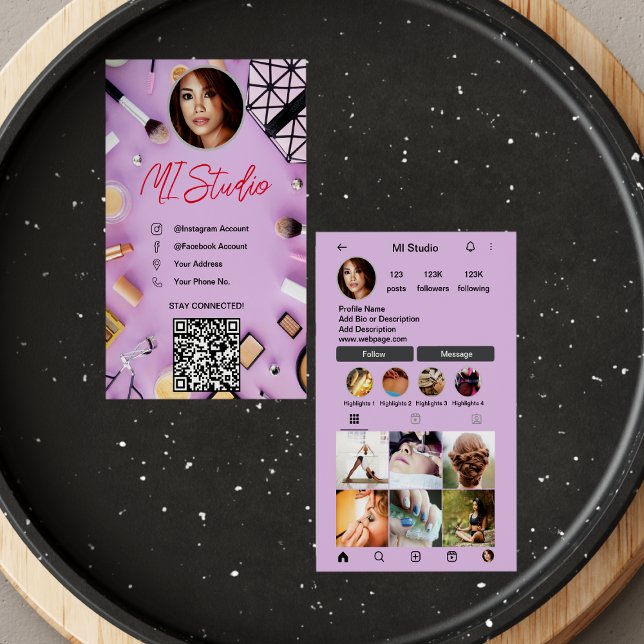 Cartes de visite Instagram, Influenceur, Esthétiqu (Créateur téléchargé)