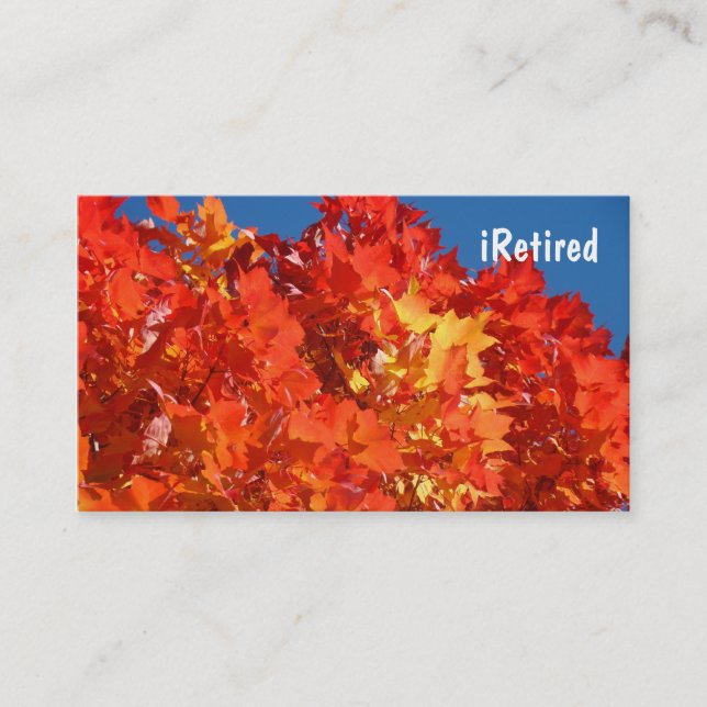 cartes de visite iRetired aimant la vie ayant (Devant)