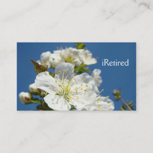 Cartes de visite iRetired Fleurs Cadeaux de retrai