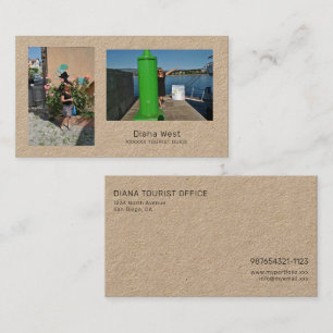 Cartes de visite Kraft avec photos