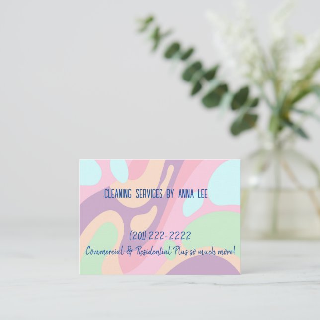 Cartes de visite, Lady Pastel Nettoyante (Debout devant)