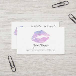 Cartes de visite lilas d'aquarelle
