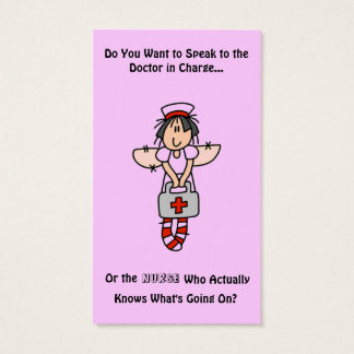 Cartes de visite, l'infirmière sait!