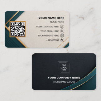 Cartes de Visite Logo Personnalisé Code QR Profess