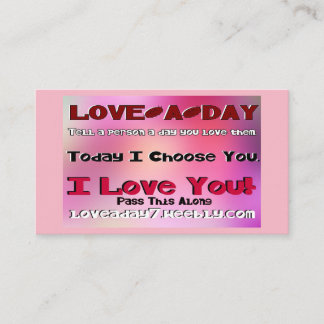 Cartes de visite Love-a-Day