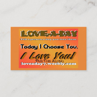 Cartes de visite Love-a-Day