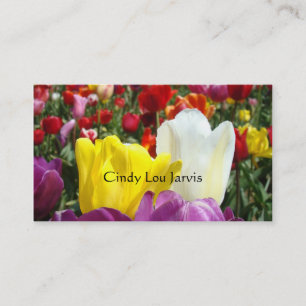 Cartes de visite lumineuses Tulipes pour Elle