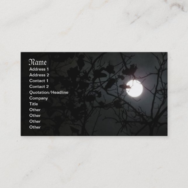 Cartes de visite lunaires (Devant)
