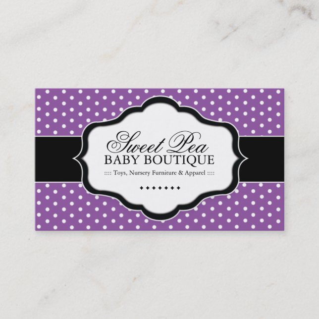 Cartes de visite lunatiques de boutique de bébé (Devant)