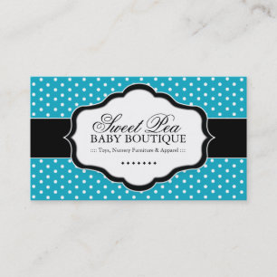 Cartes de visite lunatiques de boutique de bébé