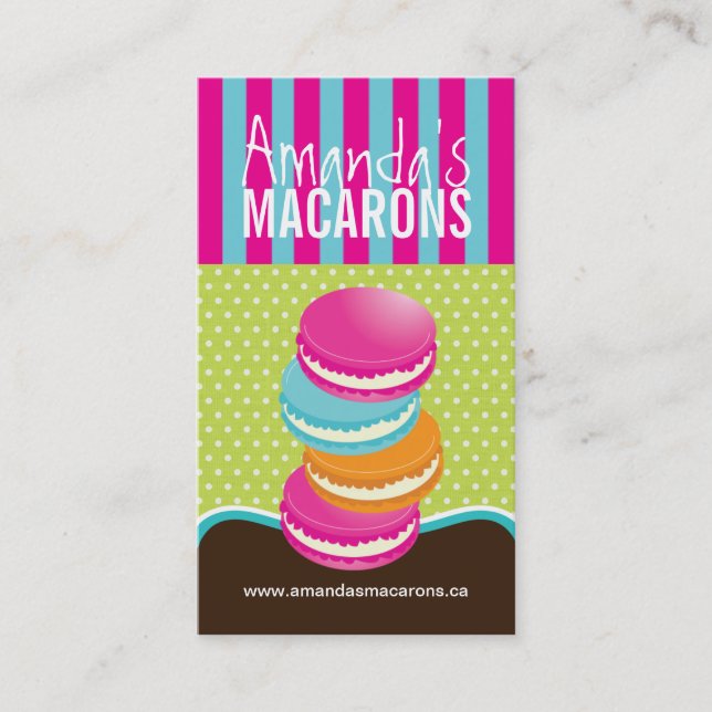 Cartes de visite lunatiques de Macarons (Devant)