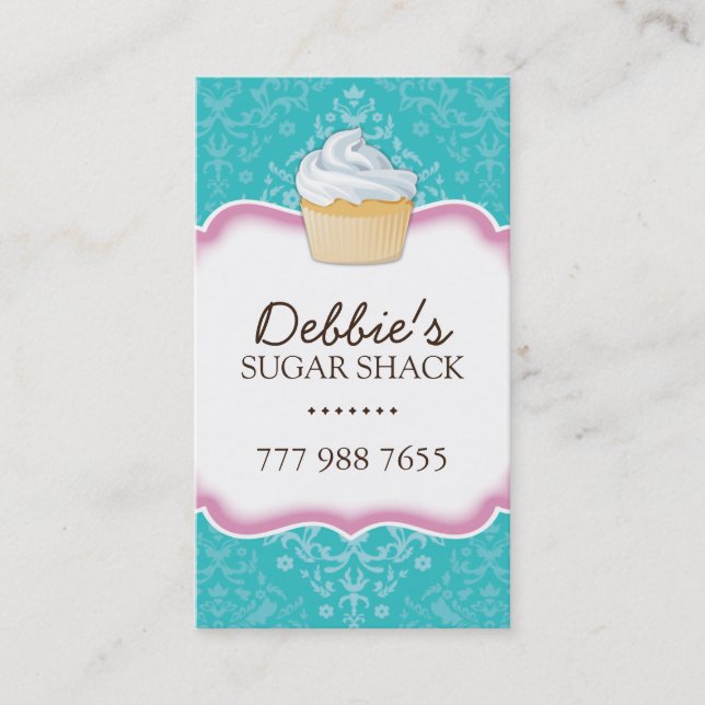 Cartes de visite lunatiques de petit gâteau (Devant)
