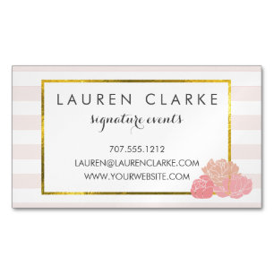 Cartes de visite magnétiques Pink Strike & Blush P