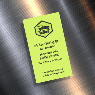 Cartes de visite magnétiques simples pour remorqua