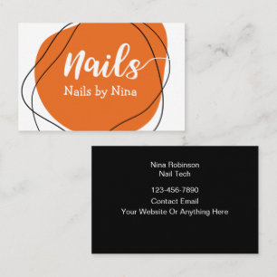 Cartes de visite manicuristes de la technologie de