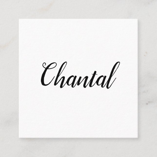 Cartes de visite manuscrits élégants de (Devant)