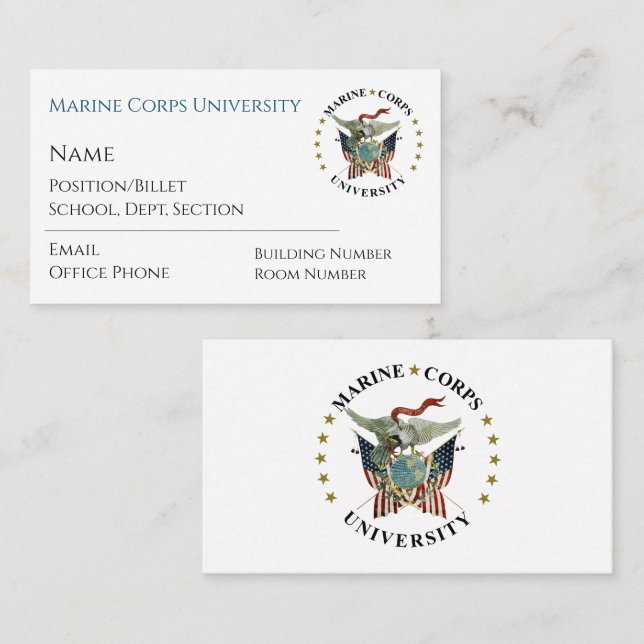 CARTES DE VISITE MCU (Devant / Derrière)